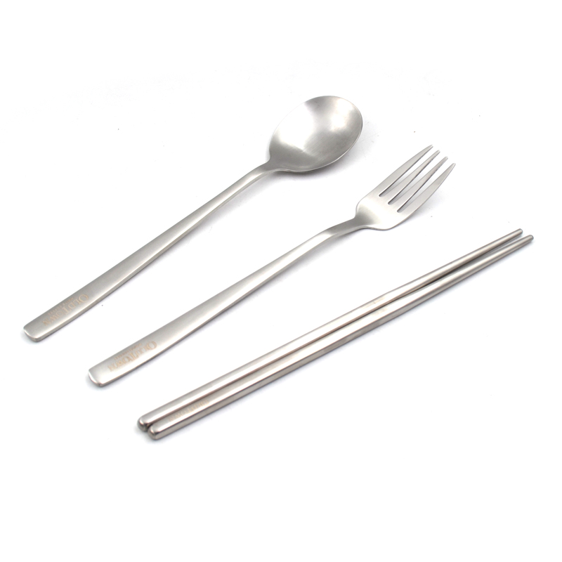 cutlery set with laser logo